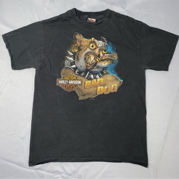 Harley Davidson Bad Dog Bowling Green KY Motorcycle Biker T Shirt Sz M - Picture 2 of 9